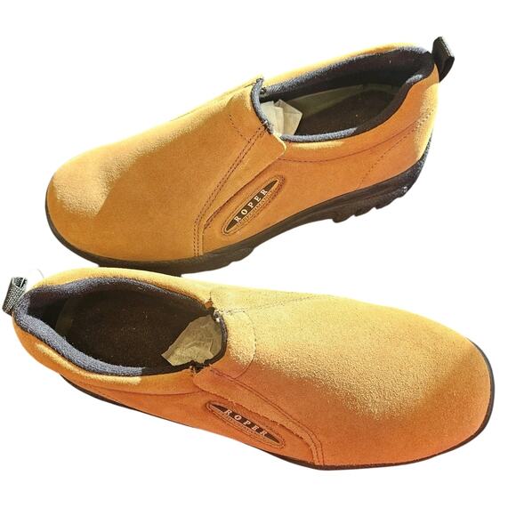 NWT Men\'s Peformance Timeless Ropers Slip On Mens Tan Leather Shoes Comfort main image 5